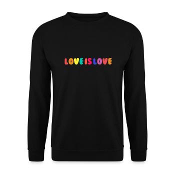 Love is Love - Unisex Pullover - Schwarz - Vorne - Alina (178cm) & Michal (187cm)