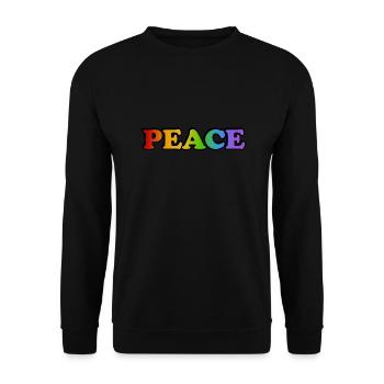 Arc-en-ciel de paix - Sweat-shirt Unisexe - noir - Devant - Alina (178cm) & Michal (187cm)