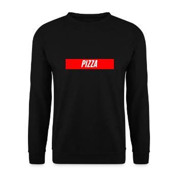 Pizza, dein Lieblingsessen aus Italien - Unisex Pullover - Schwarz - Vorne - Alina (178cm) & Michal (187cm)