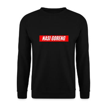 Nasi Goreng, your favorite food from Asia - Unisex Sweatshirt - black - Front - Alina (178cm) & Michal (187cm)