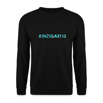 Einzigartig arctic blue - Unisex Pullover - Schwarz - Vorne - Alina (178cm) & Michal (187cm)