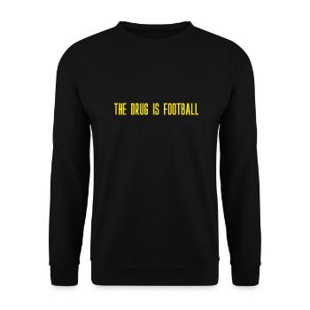 La drogue, c’est le football - Sweat-shirt Unisexe - noir - Devant - Alina (178cm) & Michal (187cm)