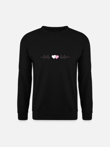 Heartbeat Synced - Unisex Sweatshirt - black