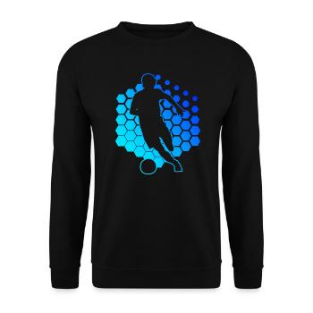 Football Football Football Jeu De Football Jouer au Football - Sweat-shirt Unisexe - noir - Devant - Alina (178cm) & Michal (187cm)