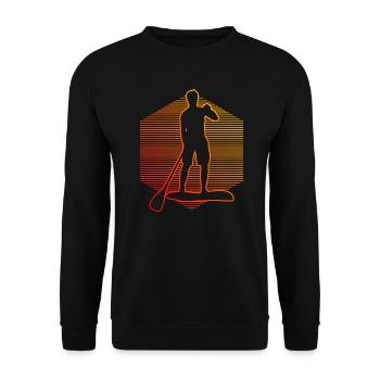 Standup Paddle Standup Paddleboard Stand up Paddli - Unisex Sweatshirt - black - Front - Alina (178cm) & Michal (187cm)