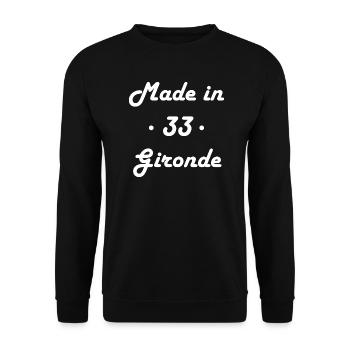 Made in Gironde - Sweat-shirt Unisexe - noir - Devant - Alina (178cm) & Michal (187cm)