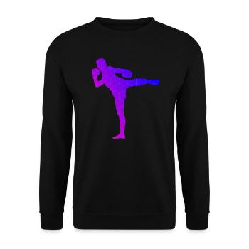 Women's Thai Boxing Thai Boxer Muay Thai Men - Unisex Sweatshirt - black - Front - Alina (178cm) & Michal (187cm)