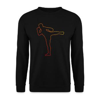 Thai Boxer Thai Boxing Thai Boxing Thai Boxing Muay Thai - Unisex Sweatshirt - black - Front - Alina (178cm) & Michal (187cm)