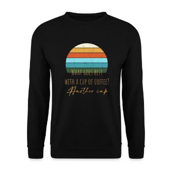 sunset coffee 3 - Unisex Pullover - Schwarz - Vorne - Alina (178cm) & Michal (187cm)