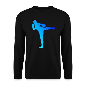 Muay Thai Thai Boxing Men Thai Boxing Thai Boxing - Unisex Sweatshirt - black - Front - Alina (178cm) & Michal (187cm)