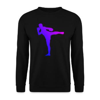 Muay Thai Thai Boxer Thai Boxing Thai Boxing Thai Boxing - Unisex Sweatshirt - black - Front - Alina (178cm) & Michal (187cm)