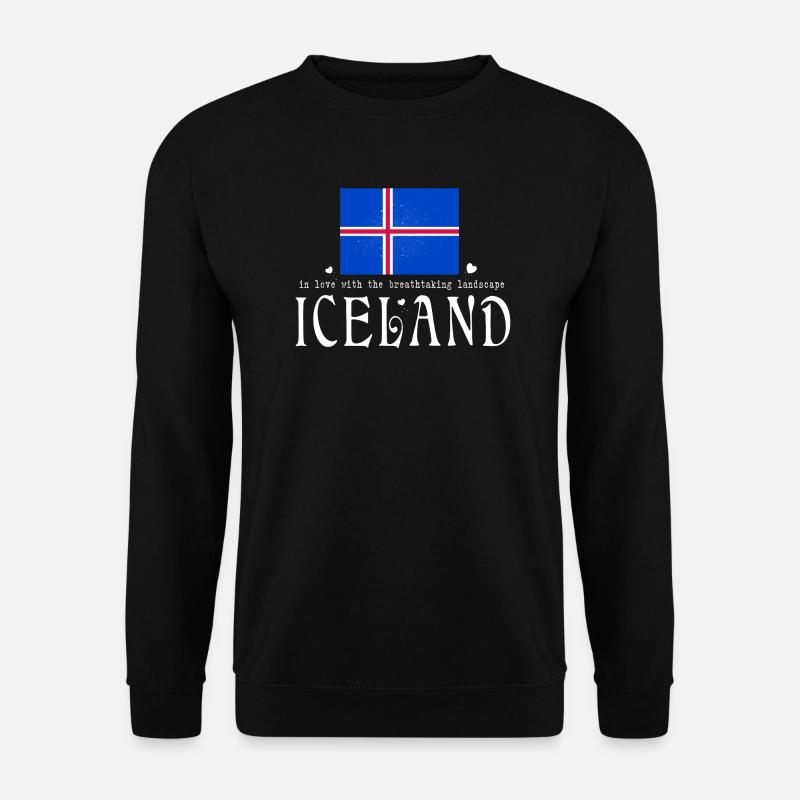 Iceland - Unisex Pullover - Schwarz