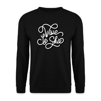Vive le ski - Sweat-shirt Unisexe - noir - Devant - Alina (178cm) & Michal (187cm)