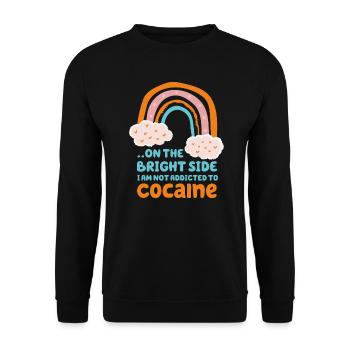 T-shirt sarcasme Bright Side News - Sweat-shirt Unisexe - noir - Devant - Alina (178cm) & Michal (187cm)
