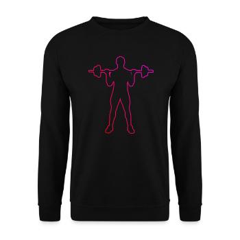 Endurance Training, Weightlifting, Cardio Fitness - Unisex Sweatshirt - black - Front - Alina (178cm) & Michal (187cm)