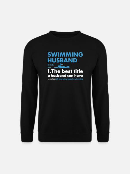 Sport Husband Swimming - Unisex Pullover - Schwarz