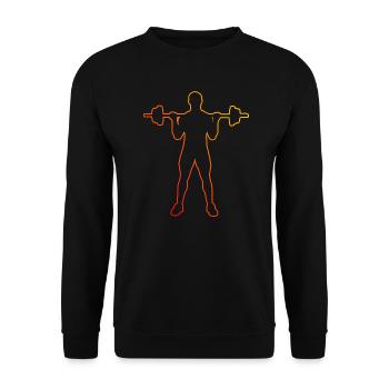 Musculation Femmes Haltérophilie Fitness Hommes - Sweat-shirt Unisexe - noir - Devant - Alina (178cm) & Michal (187cm)