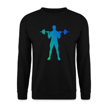 Fitness Endurance Training Weightlifting Men - Unisex Sweatshirt - black - Front - Alina (178cm) & Michal (187cm)
