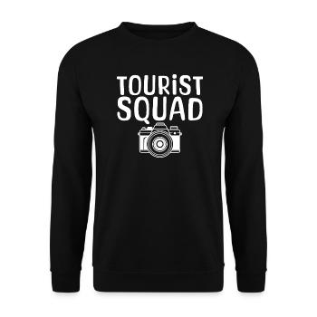Tourist Squad Picture Photographer Vacation - Unisex Pullover - Schwarz - Vorne - Alina (178cm) & Michal (187cm)
