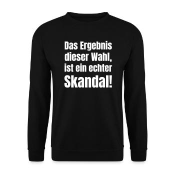 Le résultat de cette élection est un véritable scandale ! - Sweat-shirt Unisexe - noir - Devant - Alina (178cm) & Michal (187cm)