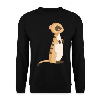 Meerkat Meerkat - Unisex Sweatshirt - black - Front - Alina (178cm) & Michal (187cm)