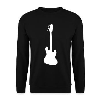 Bass schlicht Silhouette - Unisex Pullover - Schwarz - Vorne - Alina (178cm) & Michal (187cm)