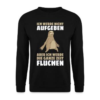 sloth - Unisex Sweatshirt - black - Front - Alina (178cm) & Michal (187cm)