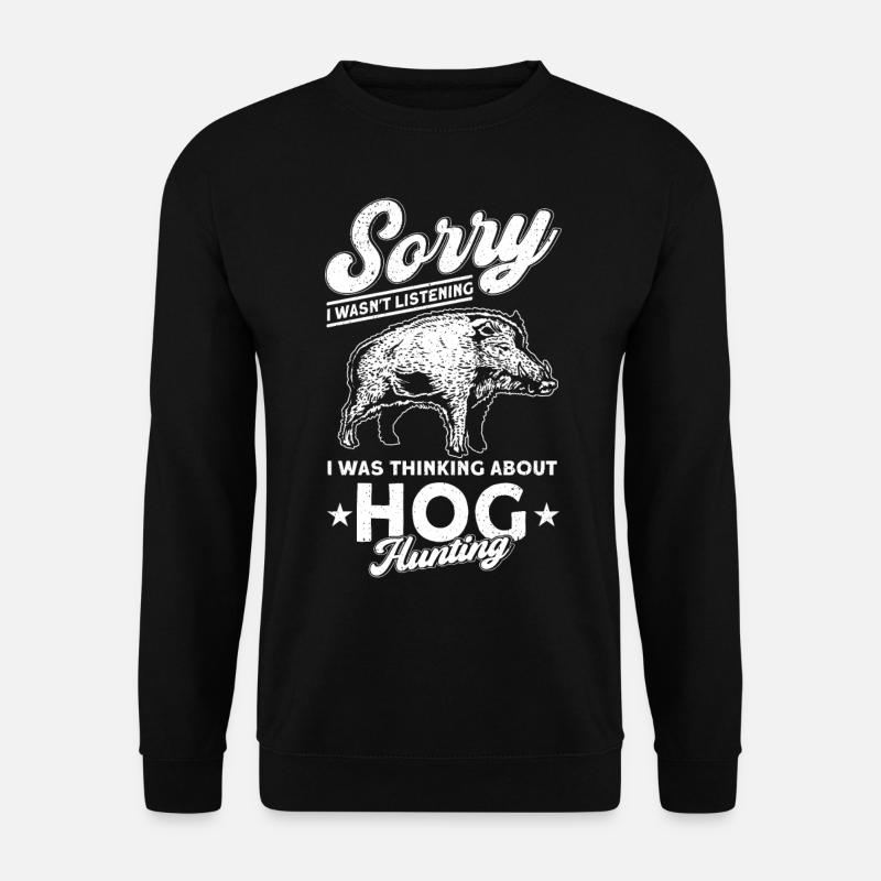 Hunter Hunting Wild Boar Gift - Unisex Sweatshirt - black