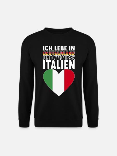 Italien Geschenke Italienische Flagge - Unisex Pullover - Schwarz