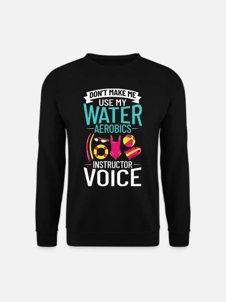 Wasser Aerobic Aquafitness Aquatraining Aqua - Unisex Pullover - Schwarz