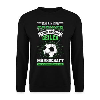 Fußballtrainer Trainer Fußball Sport - Unisex Pullover - Schwarz - Vorne - Alina (178cm) & Michal (187cm)