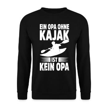 Kajak Geschenkidee Kanu Paddeln Kajakfahren - Unisex Pullover - Schwarz - Vorne - Alina (178cm) & Michal (187cm)