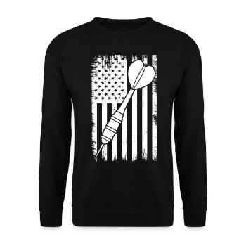 Drôle de fléchettes idée cadeau pour les joueurs de fléchettes fléchettes - Sweat-shirt Unisexe - noir - Devant - Alina (178cm) & Michal (187cm)