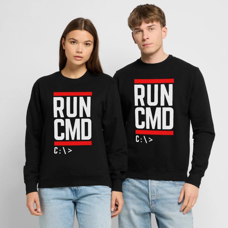Run CMD Lustiger Spruch Informatik Nerd Code Unisex Pullover