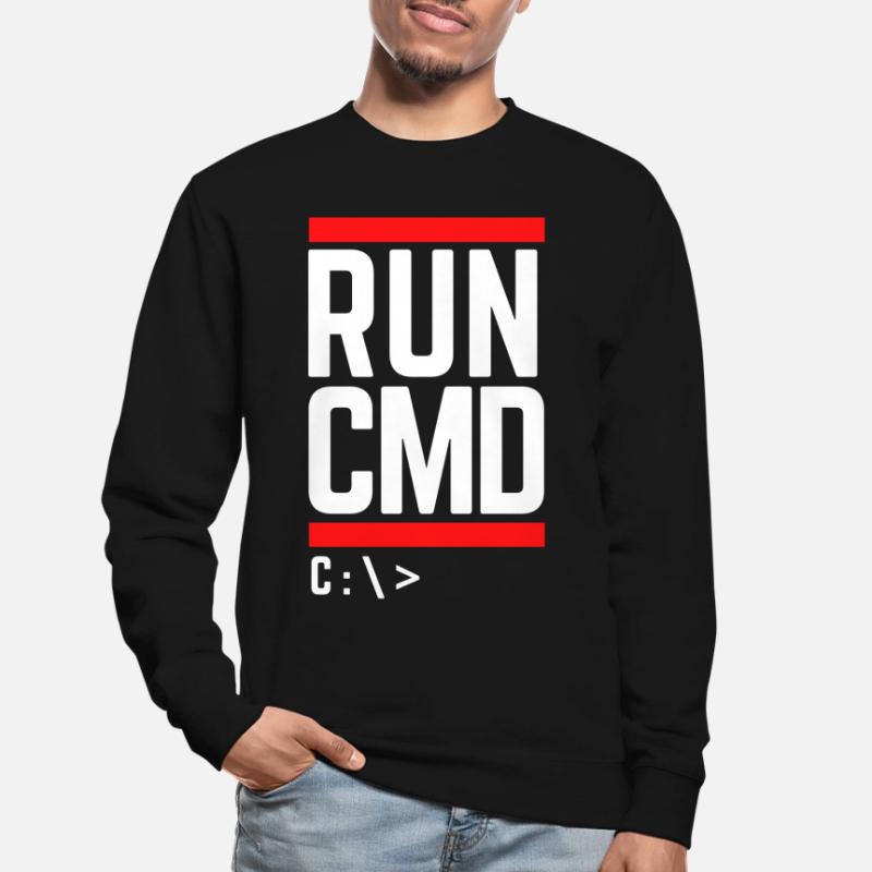 Run CMD Lustiger Spruch Informatik Nerd Code Unisex Pullover