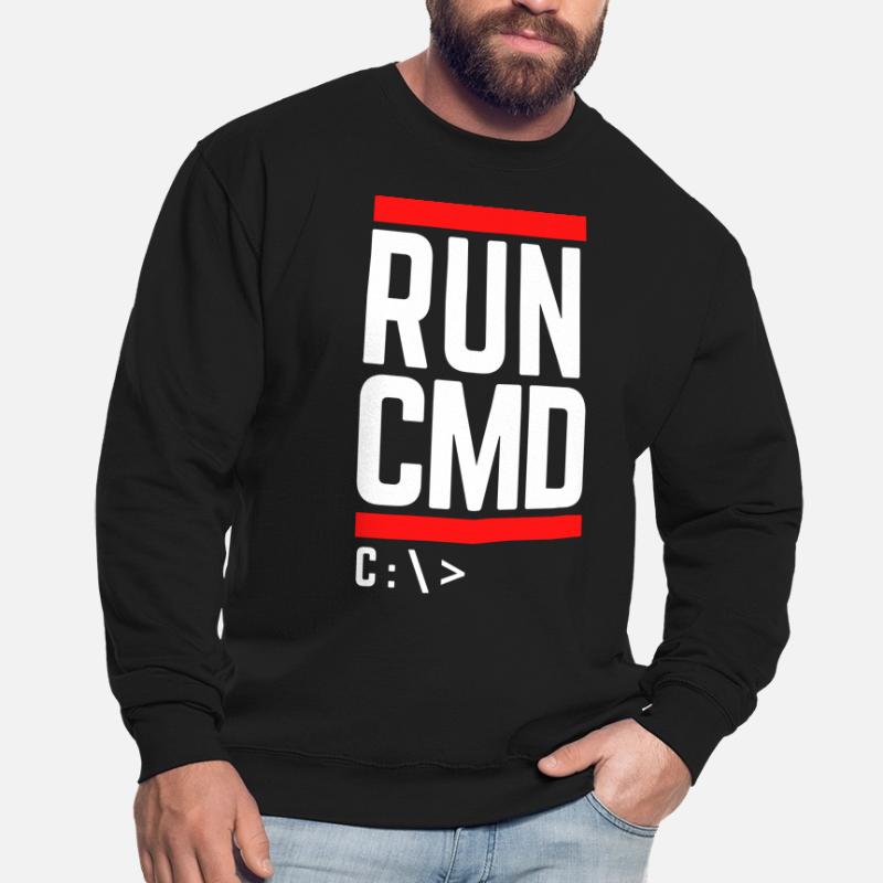Run CMD Lustiger Spruch Informatik Nerd Code Unisex Pullover