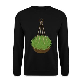 Plante Panier Suspendu Plante d’Intérieur Macramé Idée cadeau - Sweat-shirt Unisexe - noir - Devant - Alina (178cm) & Michal (187cm)