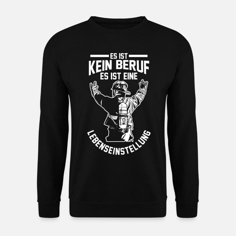 Feuerwehrmann Feuerwehr - Unisex Pullover - Schwarz