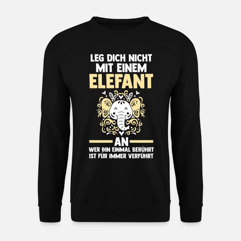 Elefant Elefanten - Unisex Pullover - Schwarz