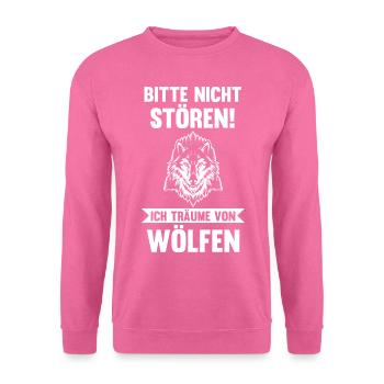 Tier Waldtier Wolf - Unisex Pullover - Pink - Vorne
