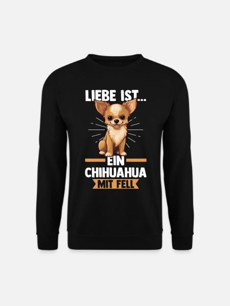 Hund Chihuahua - Unisex Pullover - Schwarz