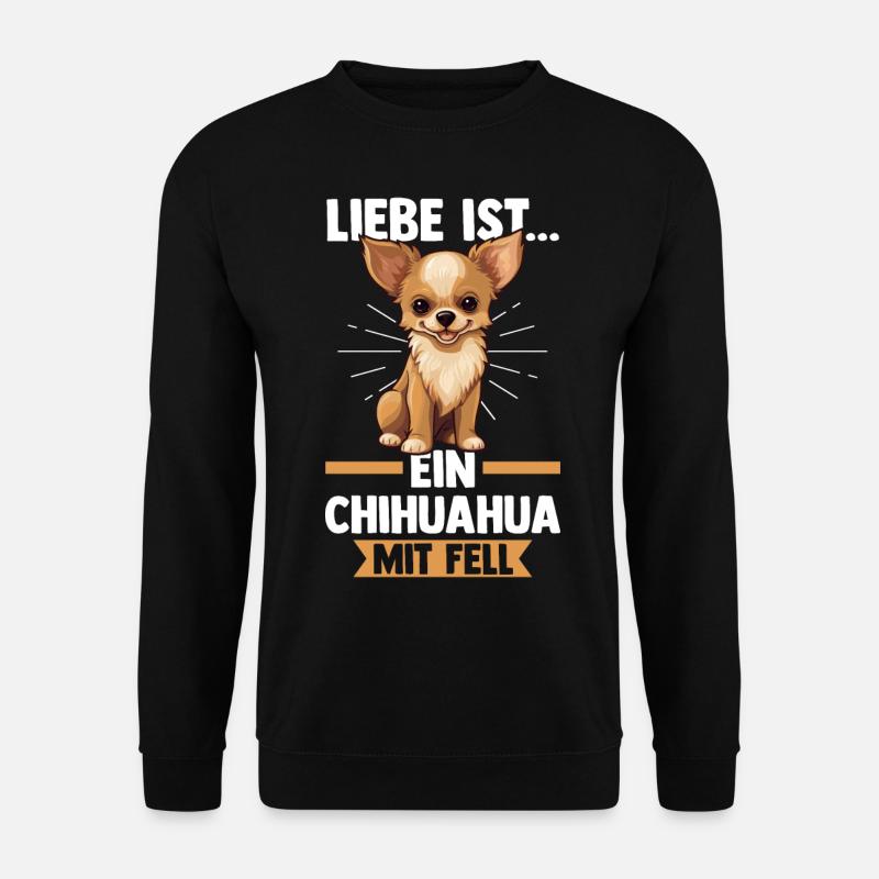 Hund Chihuahua - Unisex Pullover - Schwarz
