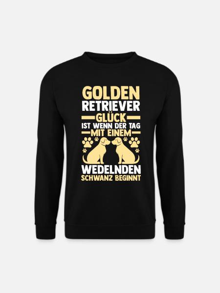 Hund Golden Retriever - Unisex Pullover - Schwarz