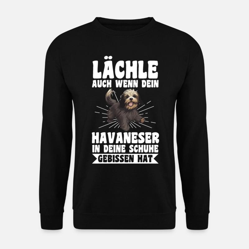 Hund Havaneser - Unisex Pullover - Schwarz