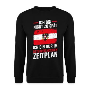 Austrians Austria - Unisex Sweatshirt - black - Front - Alina (178cm) & Michal (187cm)