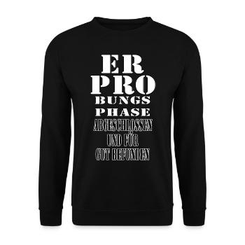 Trial phase completed & perceived as good - Unisex Sweatshirt - black - Front - Alina (178cm) & Michal (187cm)