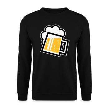 Bavarian Beer Mug (German Glass / R / / / 3C) - Unisex Sweatshirt - black - Front - Alina (178cm) & Michal (187cm)