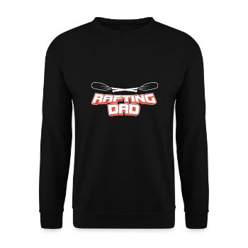 Rafting Dad - Papa Lustig - Unisex Pullover - Schwarz - Vorne - Alina (178cm) & Michal (187cm)