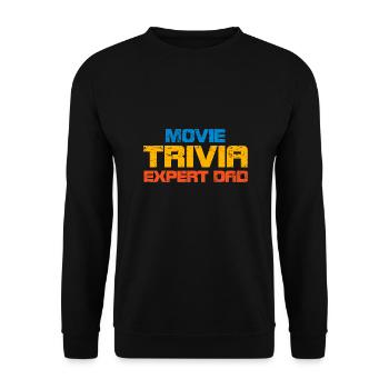 Movie Trivia Expert Dad - Unisex Sweatshirt - black - Front - Alina (178cm) & Michal (187cm)