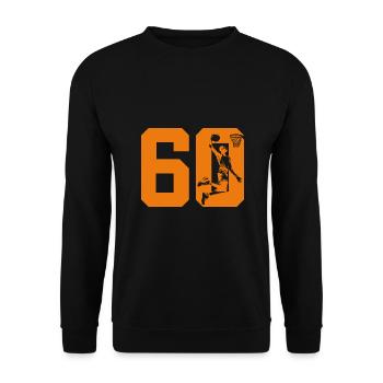 NUMÉRO 60 BASKETBALL 60E ANNIVERSAIRE - Sweat-shirt Unisexe - noir - Devant - Alina (178cm) & Michal (187cm)